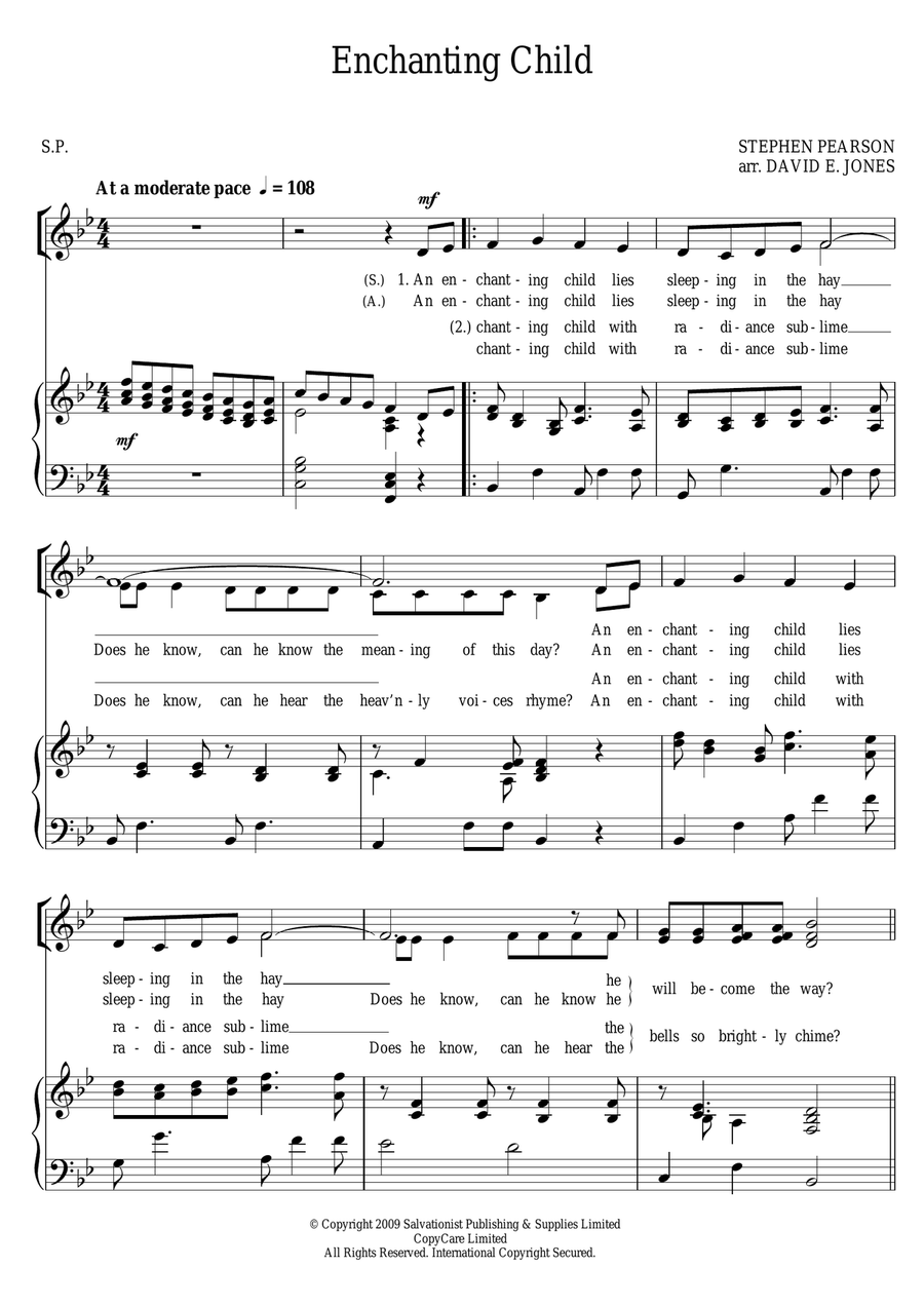 Enchanting Child Piano, Vocal scores gallery preview page 1