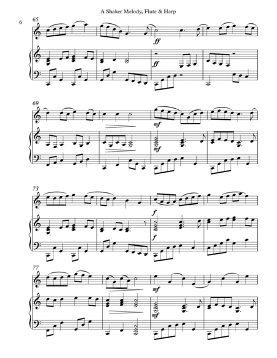 A Shaker Melody, Duet for Oboe & Harp image number null