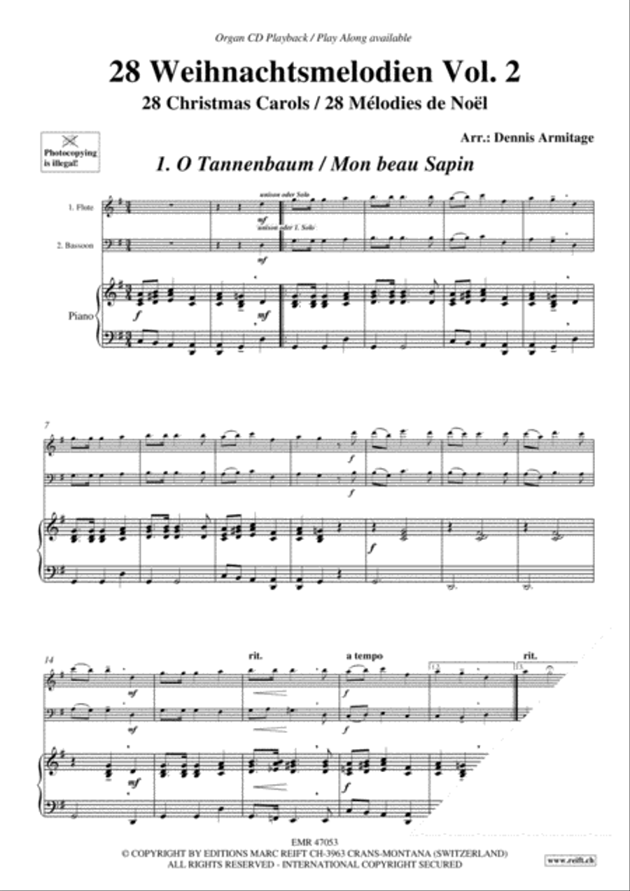 28 Weihnachtsmelodien Vol. 1 + 2 Woodwind Duet scores gallery preview page 13