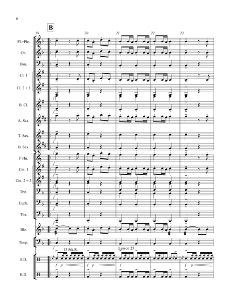Downfall of Paris Concert Band scores gallery preview page 6