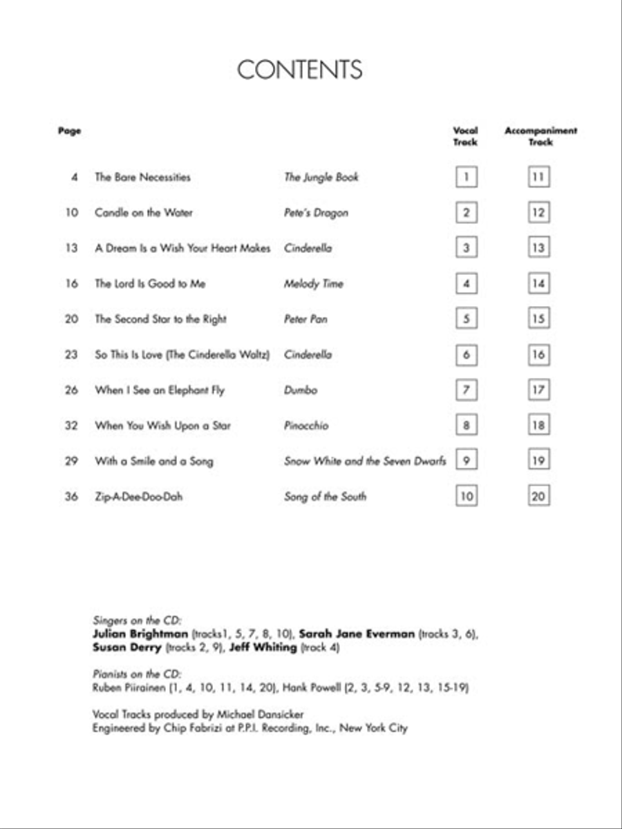 Disney Classic Songs Voice scores gallery preview page 3