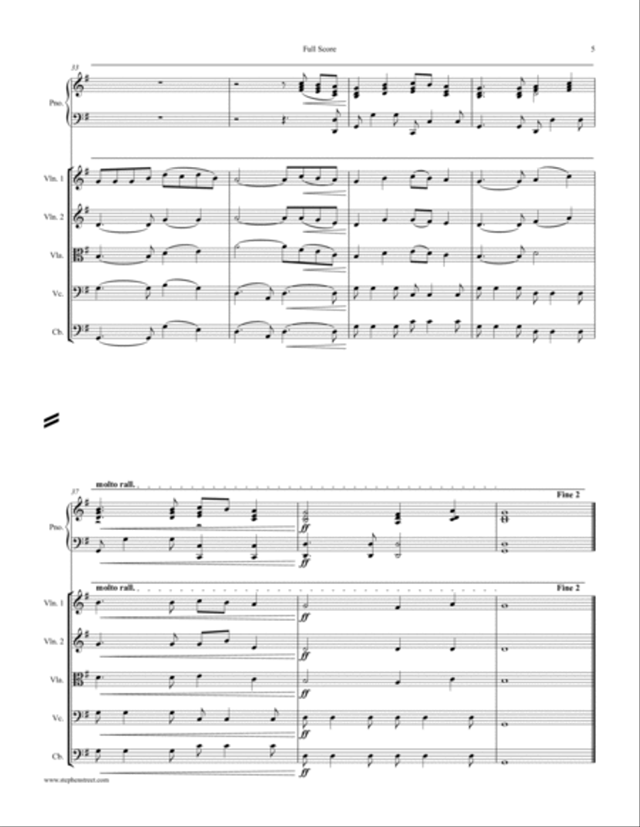 Nkosi Sikelel' iAfrika - Enoch Sontonga (1873-1905) (Piano Sextet) Small Ensemble scores gallery preview page 5