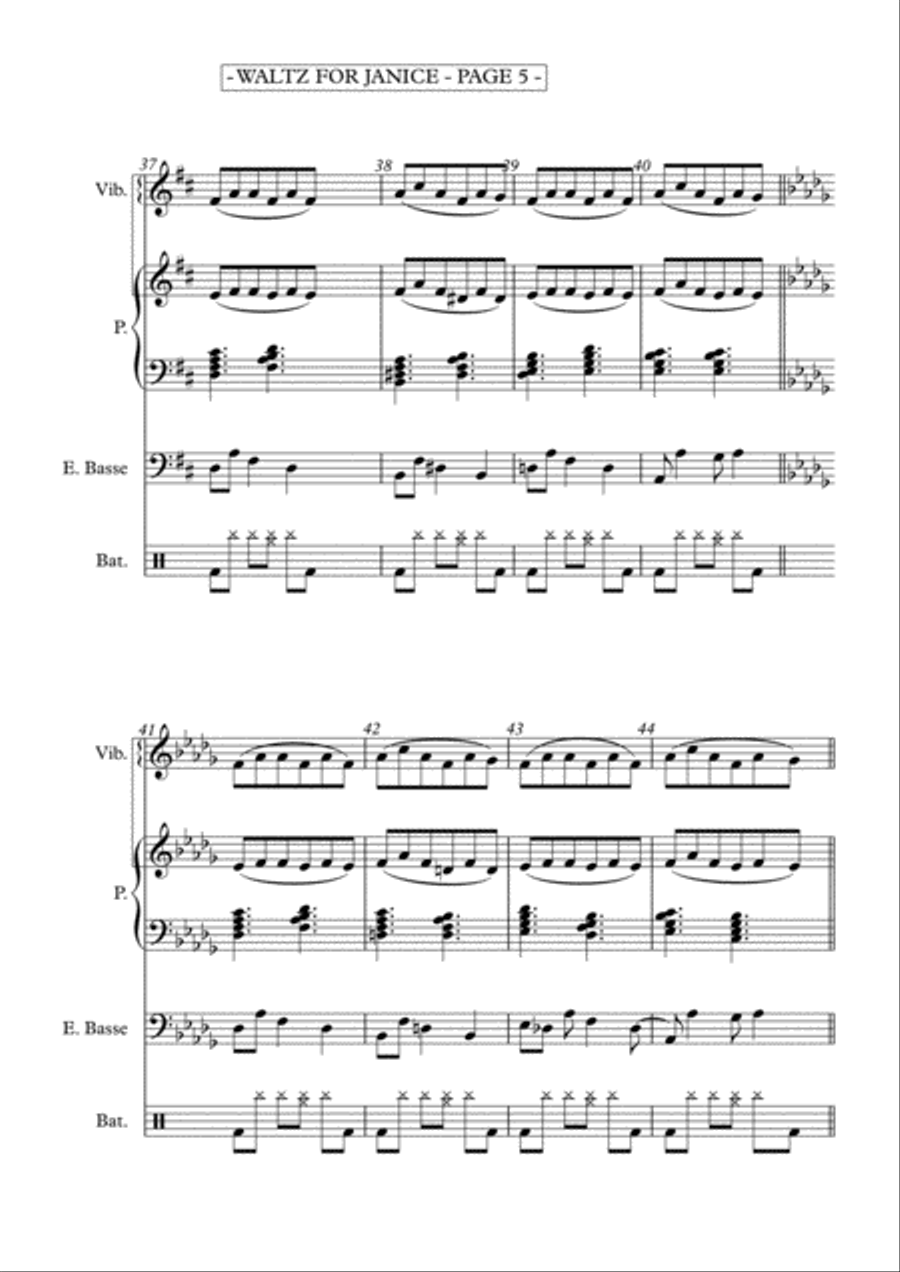 WALTZ FOR JANICE Jazz Ensemble scores gallery preview page 5