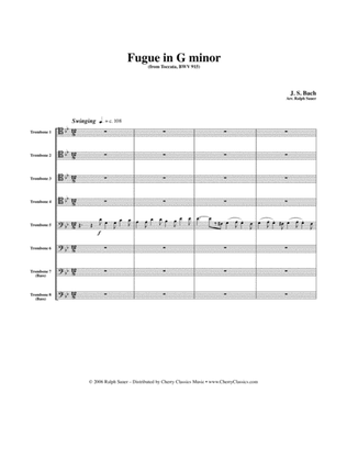 Book cover for Fugue in G minor for Trombone Ensemble