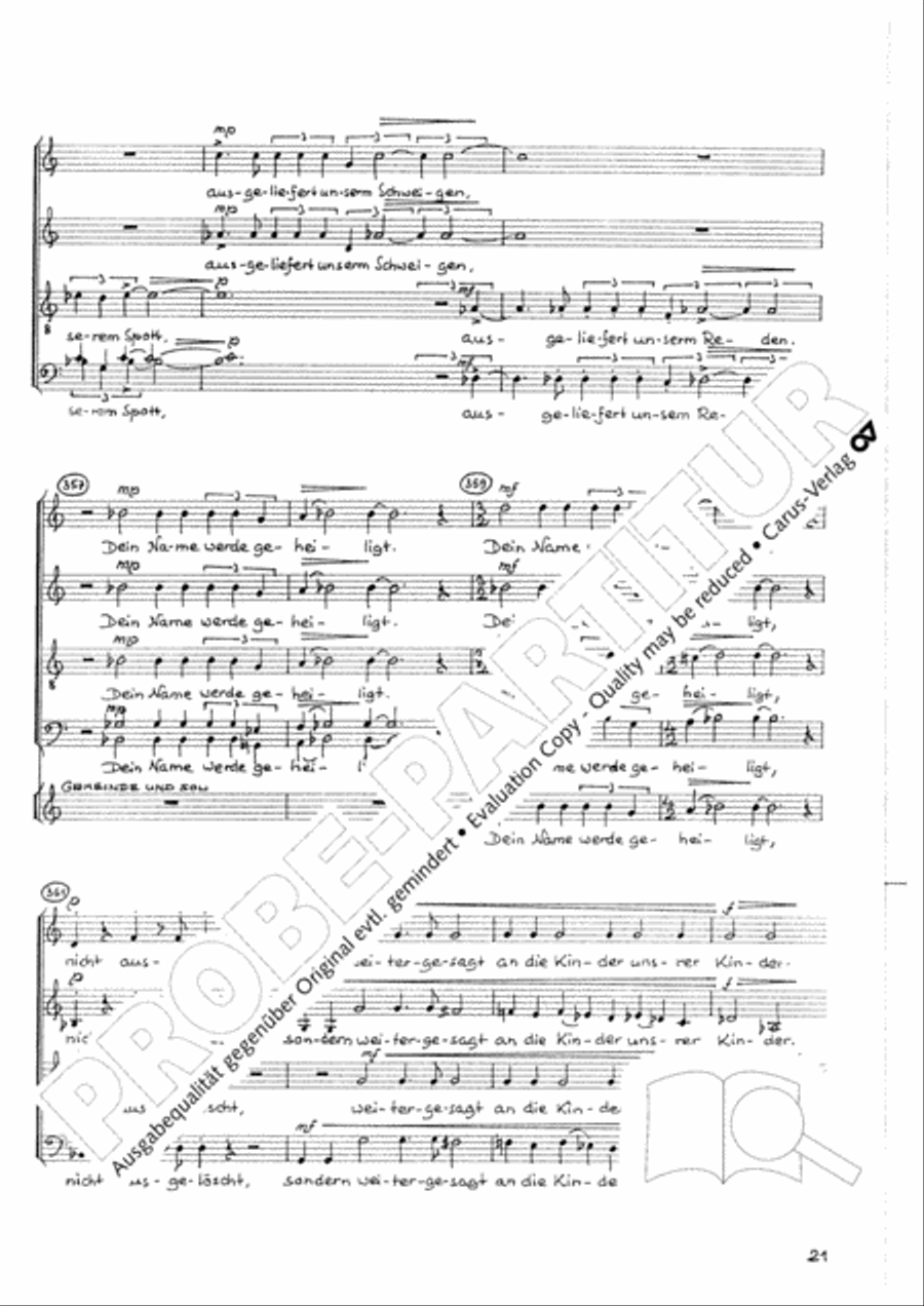 Namen-Gottes-Litanei Mixed Choir scores gallery preview page 22