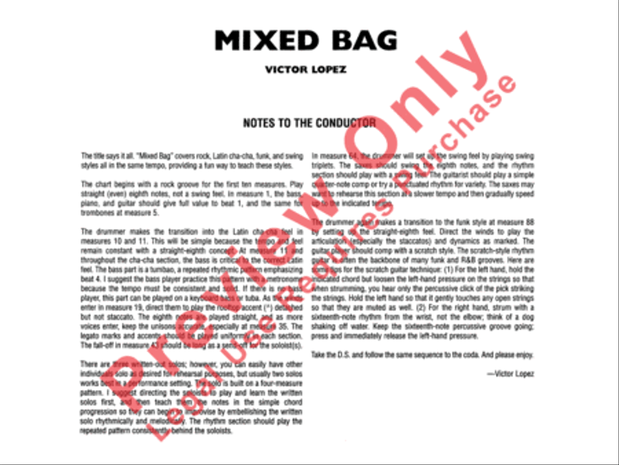 Mixed Bag Jazz Ensemble scores gallery preview page 3