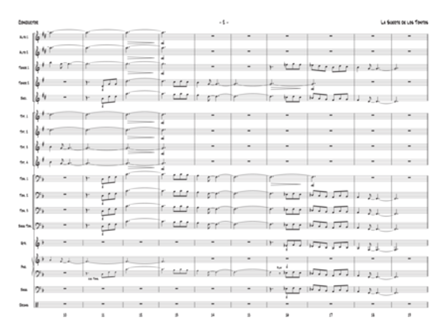 La Suerte de los Tontos (Score only) Jazz Ensemble scores gallery preview page 3