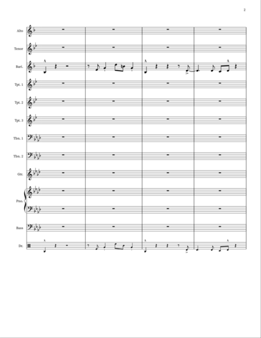 Moanin' Moanin' Jazz Ensemble scores gallery preview page 2