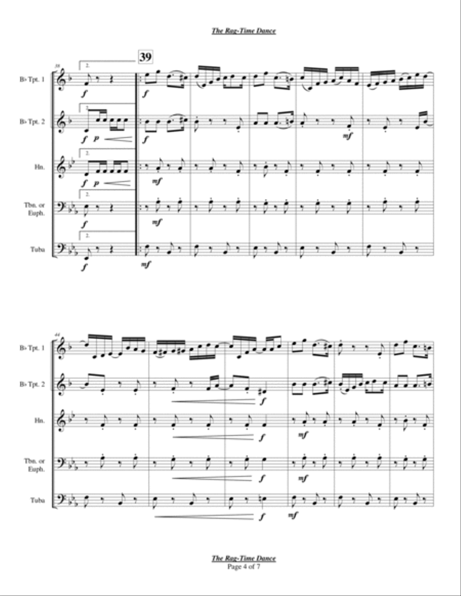 The Rag-Time Dance Chamber Music scores gallery preview page 4