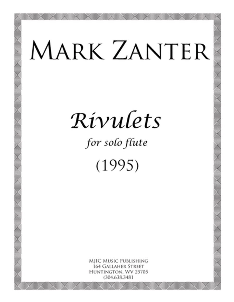 Rivulets (1995) for solo flute image number null