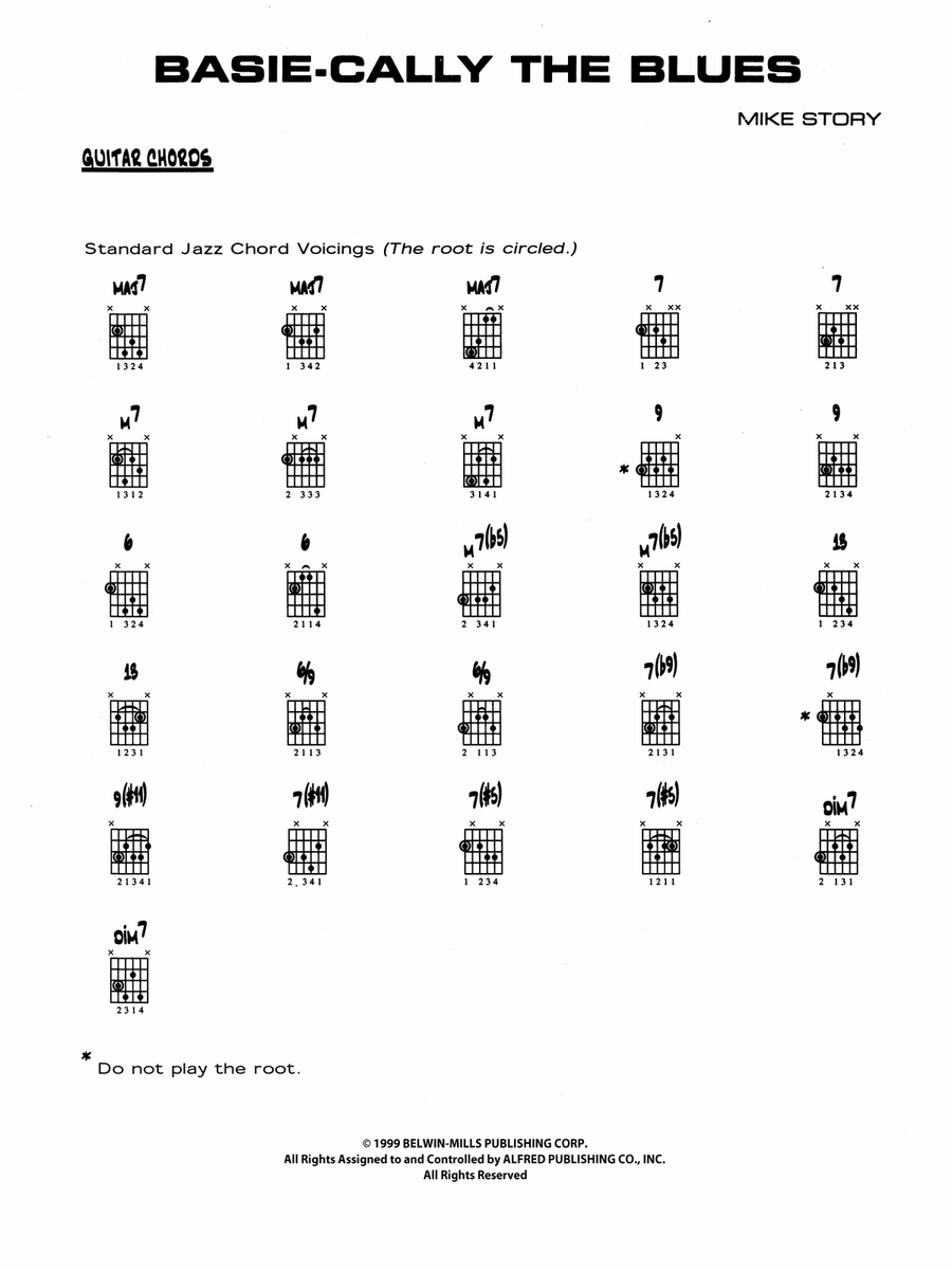 Basie-Cally the Blues: Guitar Chords