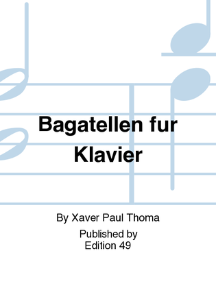 Book cover for Bagatellen fur Klavier