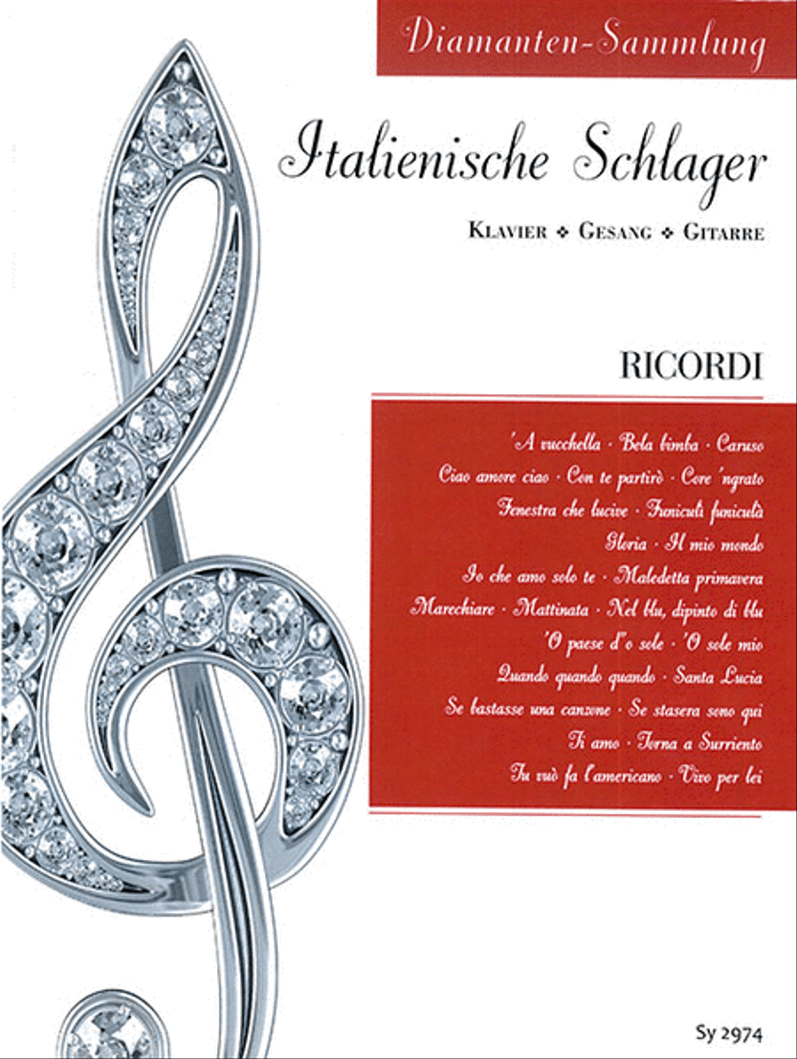 Diamanten-Sammlung – Italienische Schlager Piano, Vocal, Guitar scores gallery preview page 1
