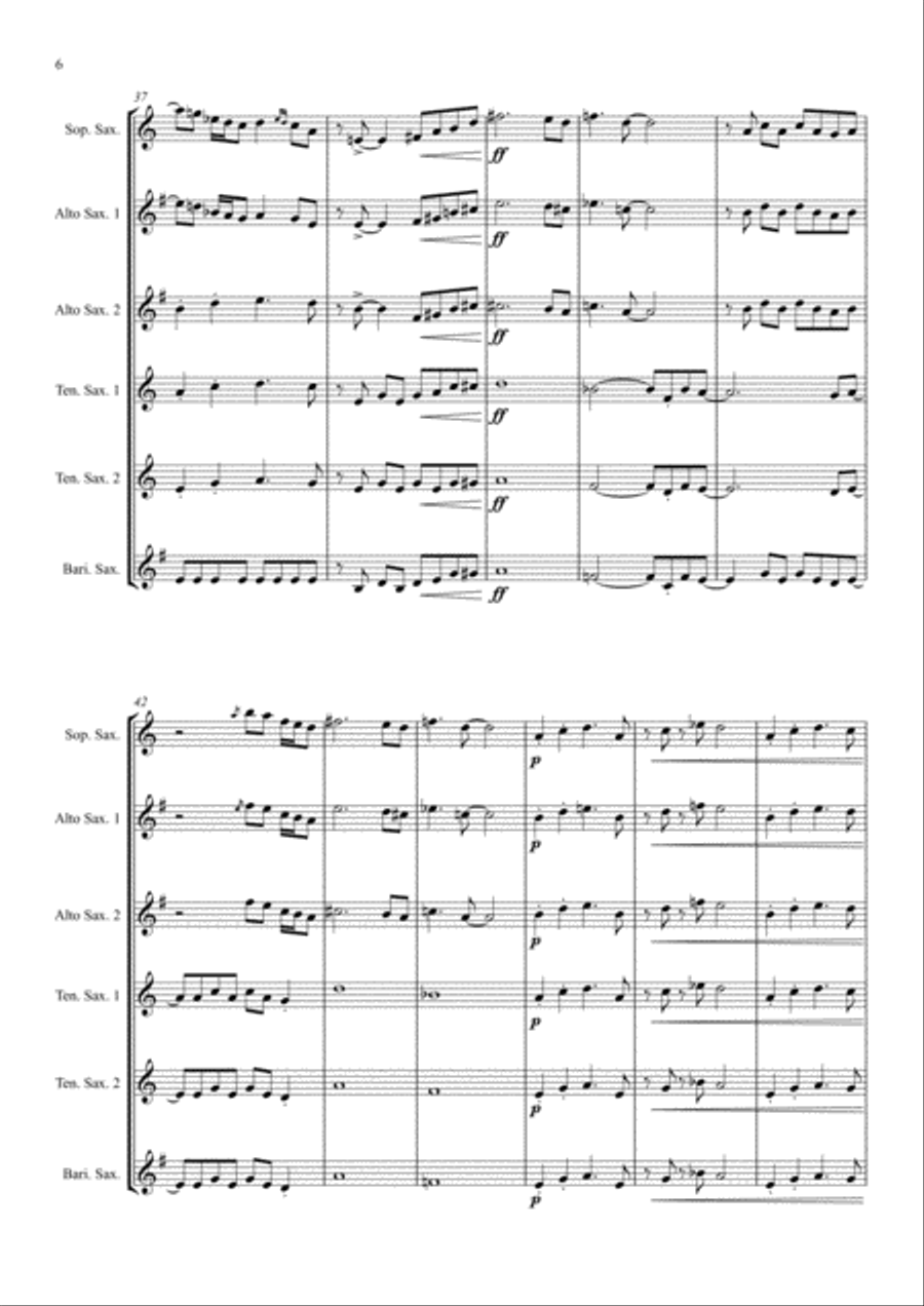 Smoke On The Water Woodwind Ensemble scores gallery preview page 6