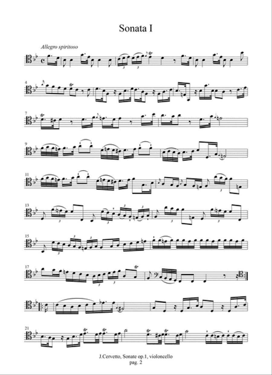 6 Sonate op.1 (London, [1768]) Cello scores gallery preview page 3