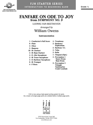 Fanfare on "Ode to Joy" from Symphony No. 9: Score