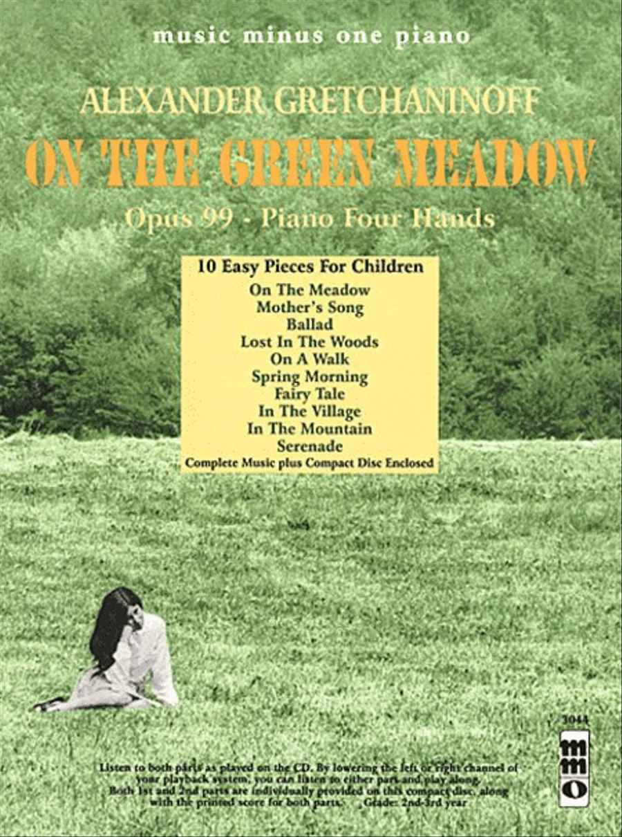 Alexander Gretchaninoff - On the Green Meadow Piano Duet scores gallery preview page 1