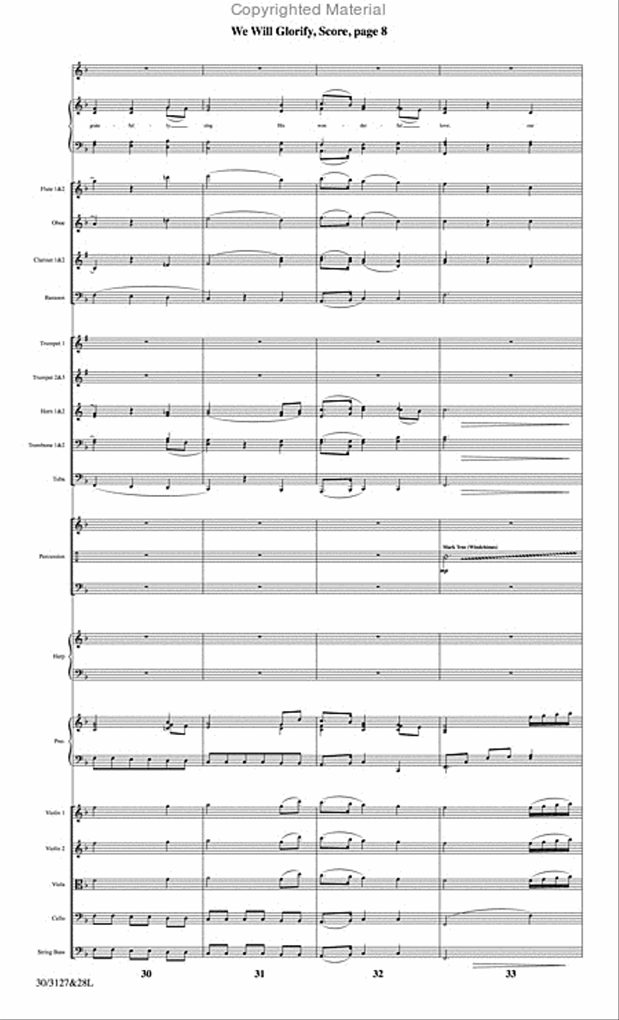 We Will Glorify - Orchestral Score and Parts Choir scores gallery preview page 9