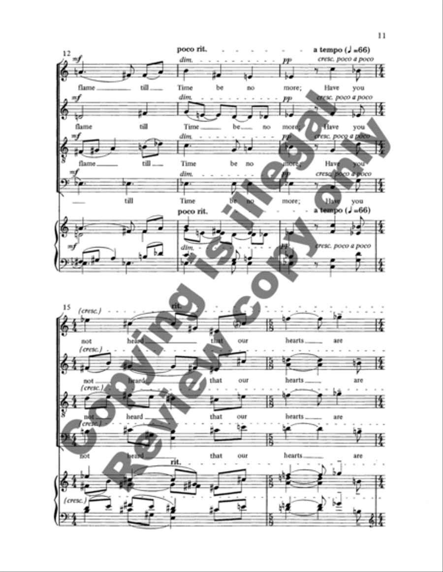 Three Yeats Settings Divisi scores gallery preview page 13