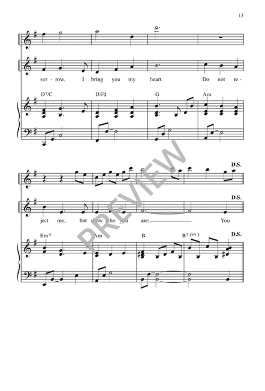 Psalm 51: Create Me Again 2-Part scores gallery preview page 14