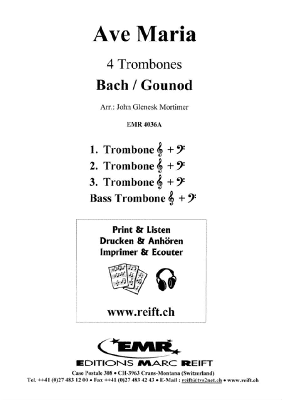 Ave Maria Trombone Quartet scores gallery preview page 5