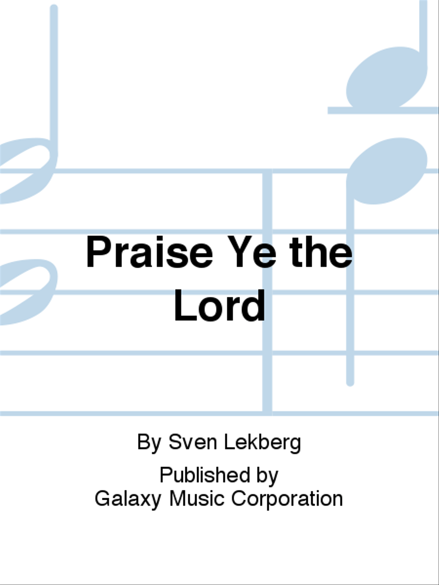 Praise Ye the Lord Praise Ye the Lord 4-Part scores gallery preview page 1