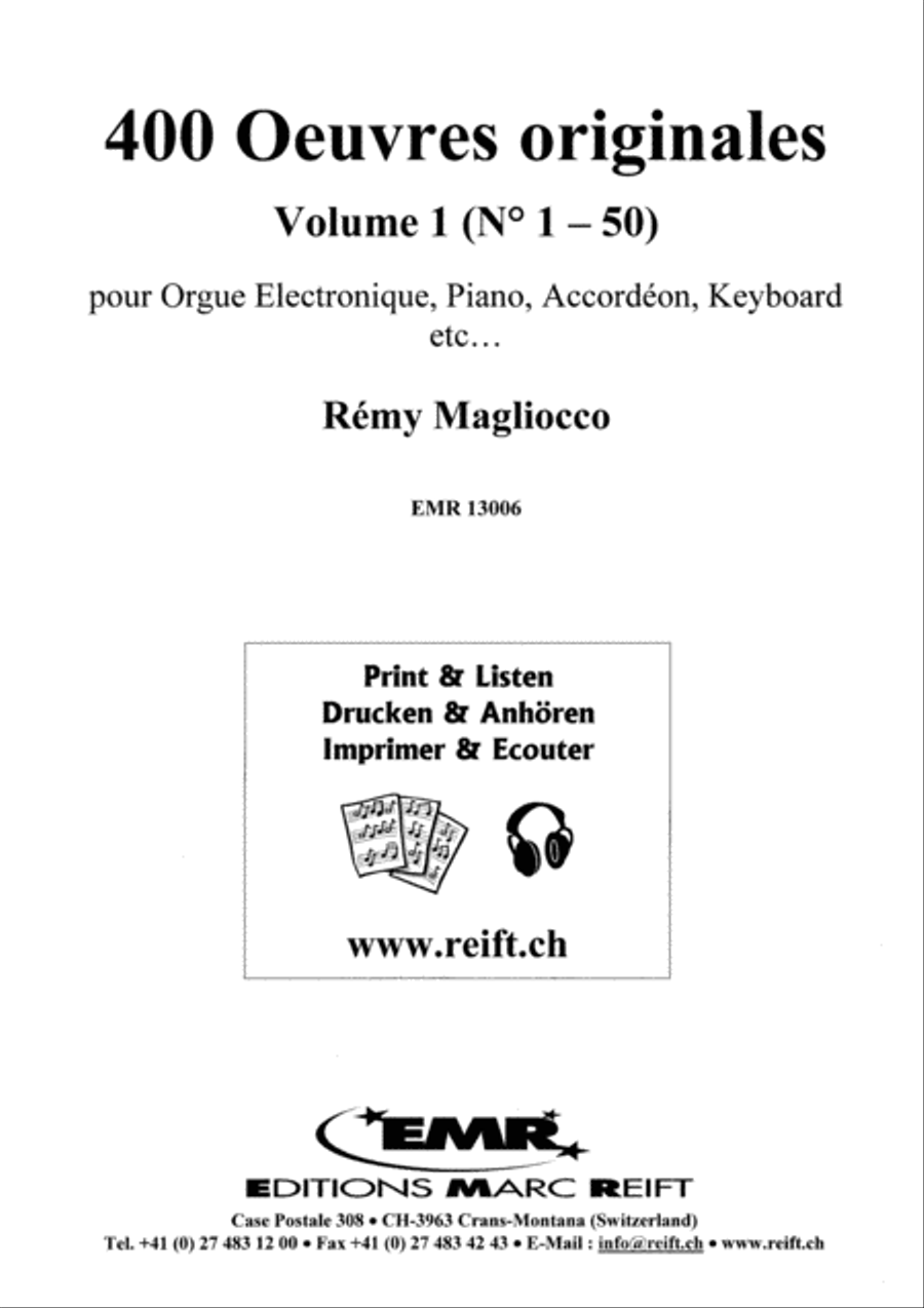 400 Oeuvres Originales Volume 1