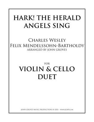 Book cover for Hark! The Herald Angels Sing - Violin & Cello Duet