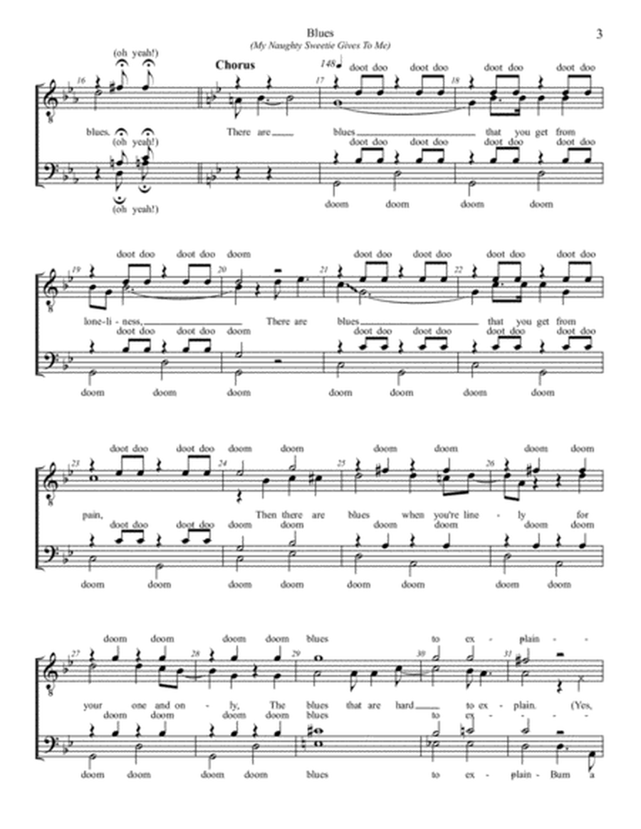 Blues (My Naughty Sweetie Gives To Me) (TTBB - Barbershop) - arr. Robert Rund image number null