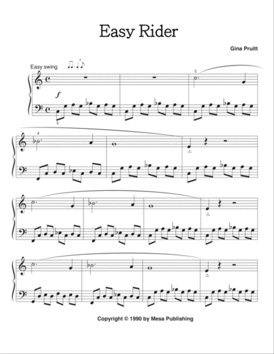 Rockin' Roundup-easy jazz piano solos Piano Solo scores gallery preview page 3
