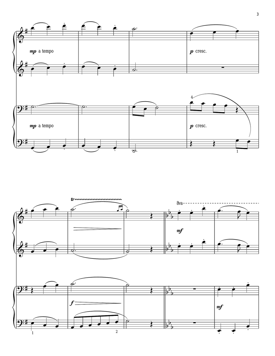 Praise To The Lord, The Almighty (arr. Phillip Keveren) Piano Duet scores gallery preview page 3