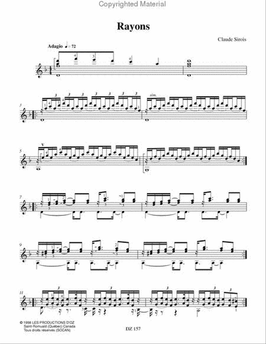 Rayons... Rayons... Classical Guitar scores gallery preview page 2