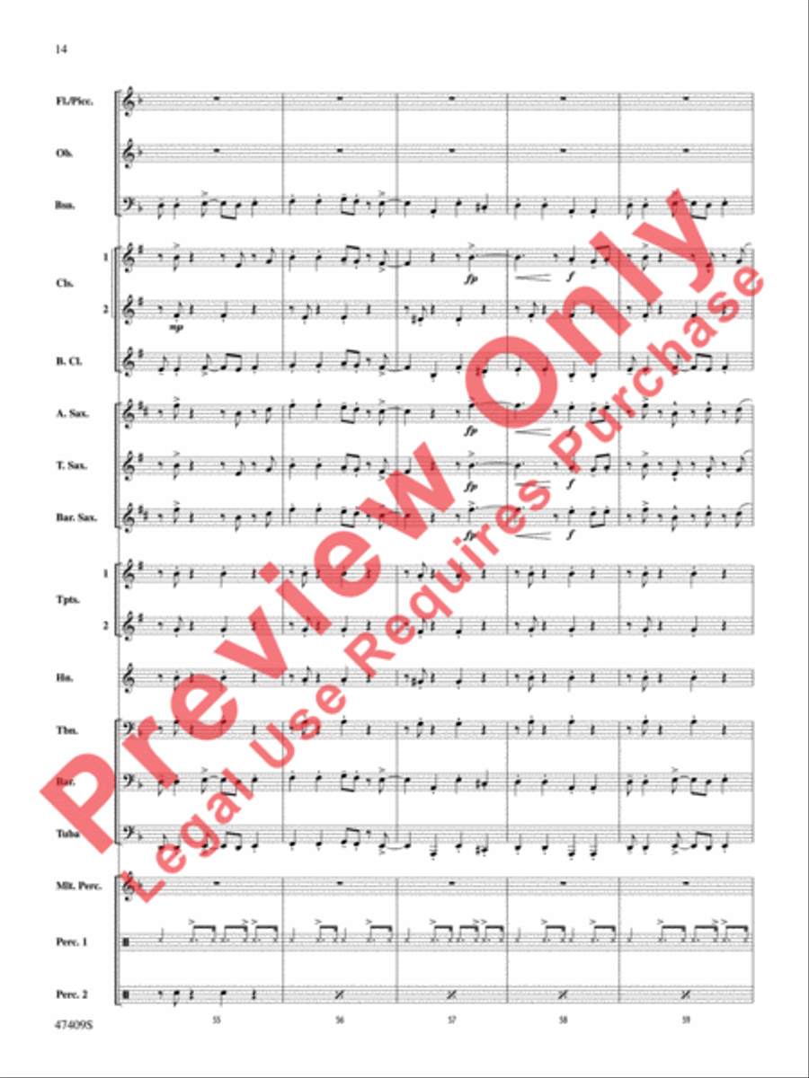 Cuphead Concert Band scores gallery preview page 15