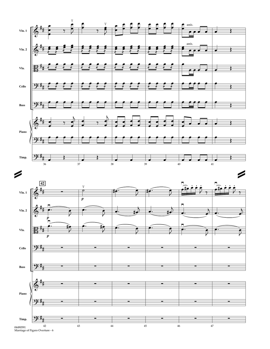 Overture to Marriage of Figaro - Full Score String Orchestra scores gallery preview page 4