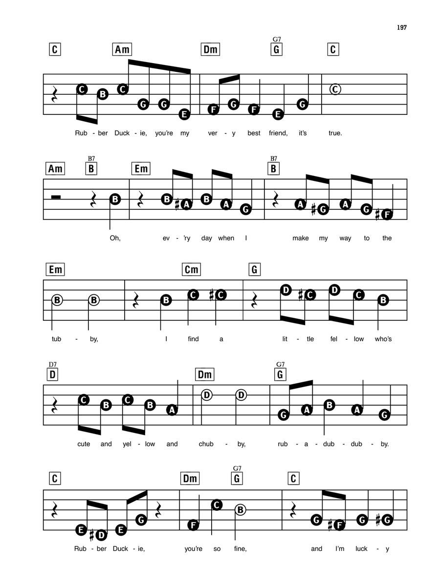 Rubber Duckie (from Sesame Street) Electronic Keyboard scores gallery preview page 2