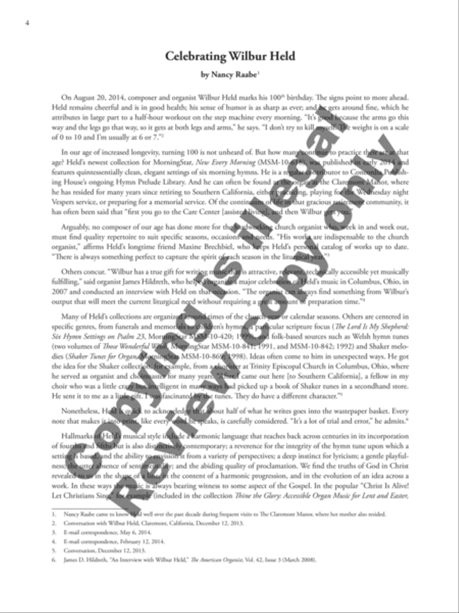 The Wilbur Held Organ Collection: A Centenary Edition Organ scores gallery preview page 3