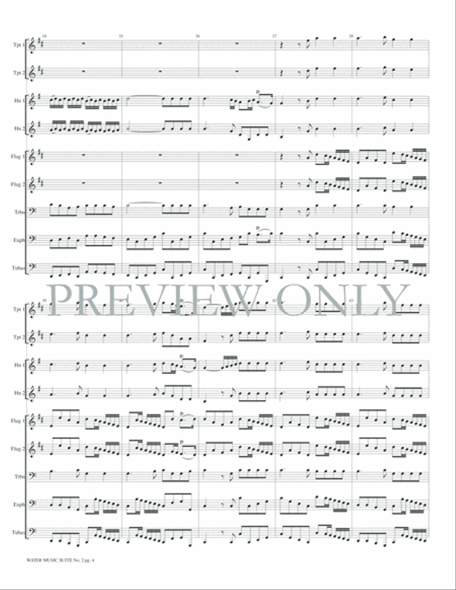 Water Music Suite No. 2 Water Music Suite No. 2 Brass Ensemble scores gallery preview page 6