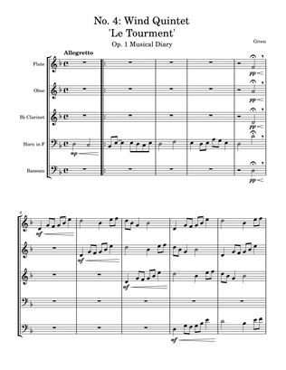 Wind Quintet in D minor op. 1 no. 4