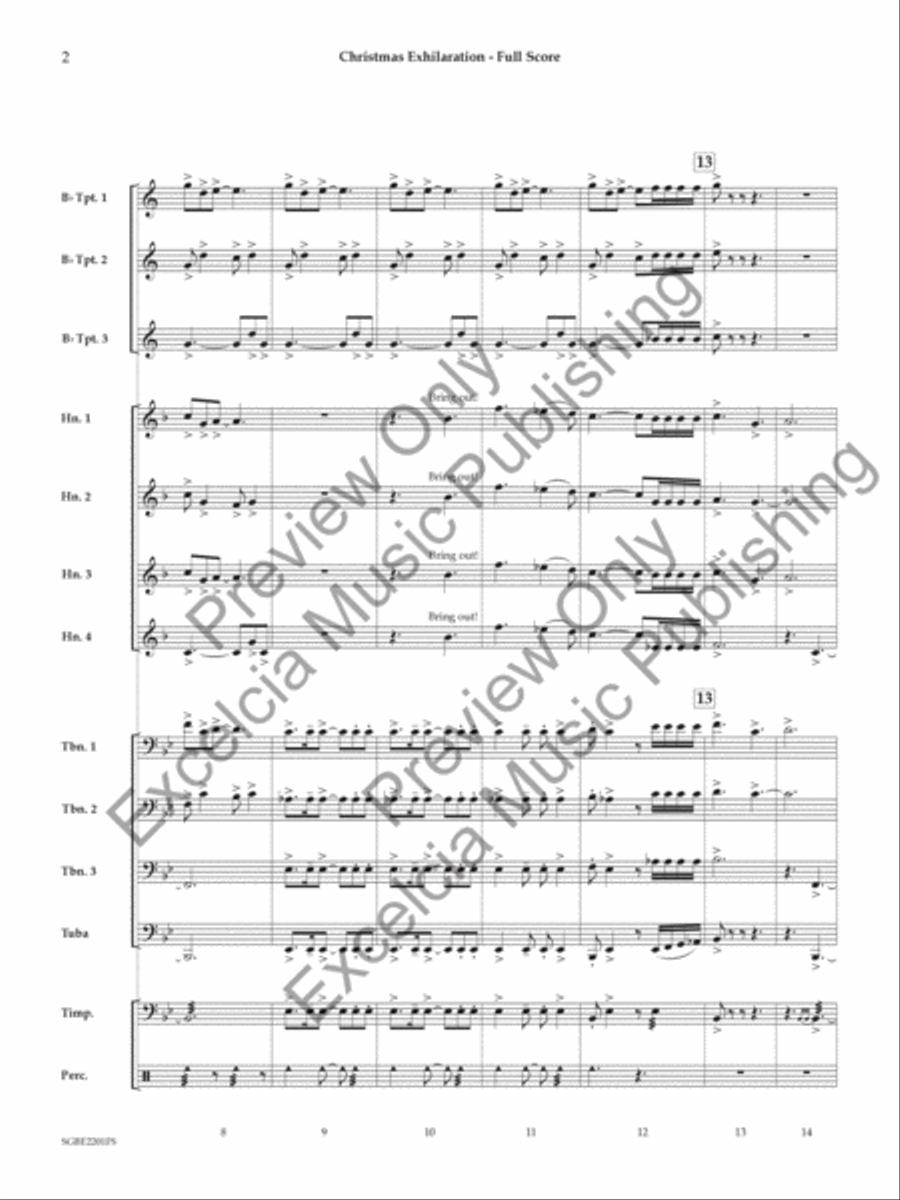 Christmas Exhilaration Small Ensemble scores gallery preview page 3