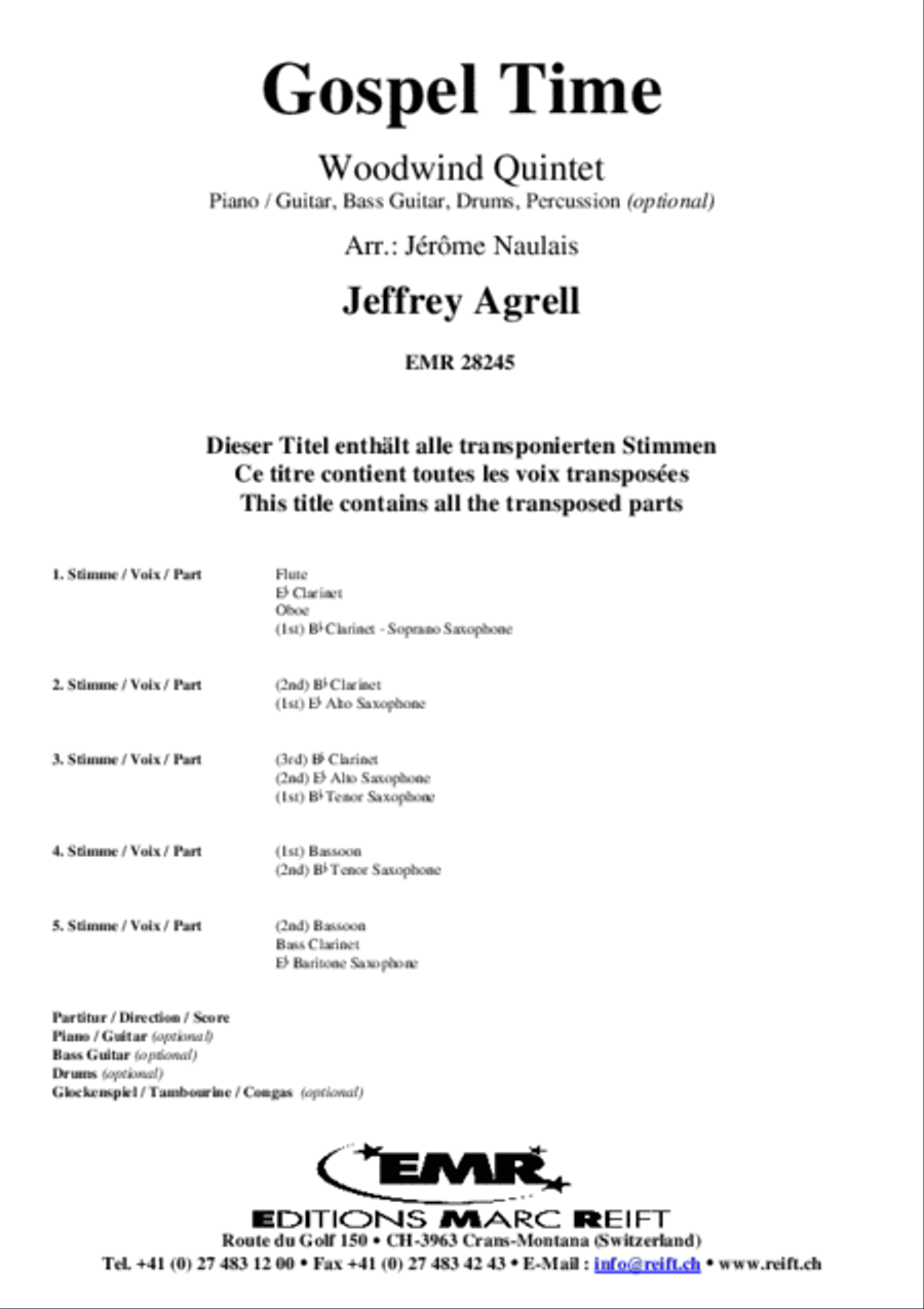 Gospel Time Woodwind Quintet scores gallery preview page 2