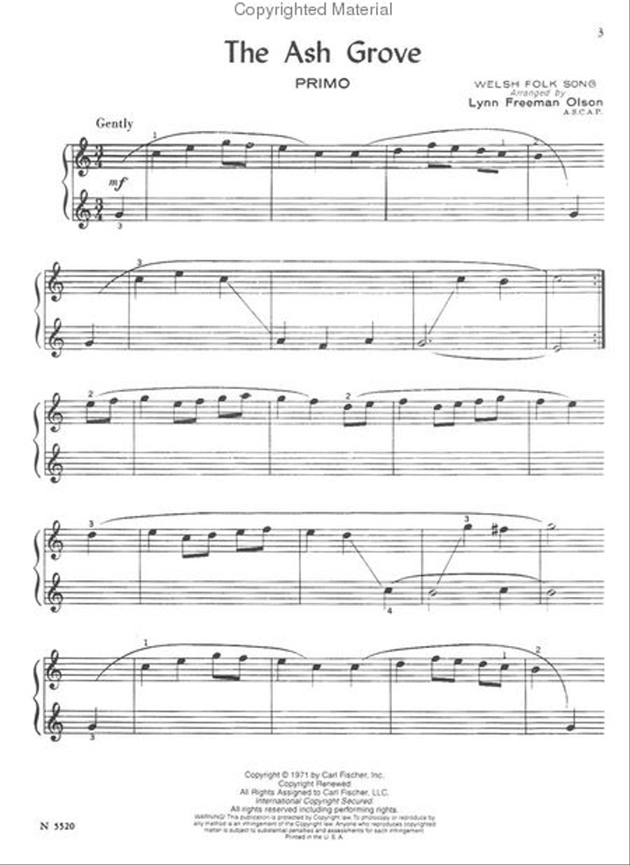 The Ash Grove Piano Duet scores gallery preview page 2