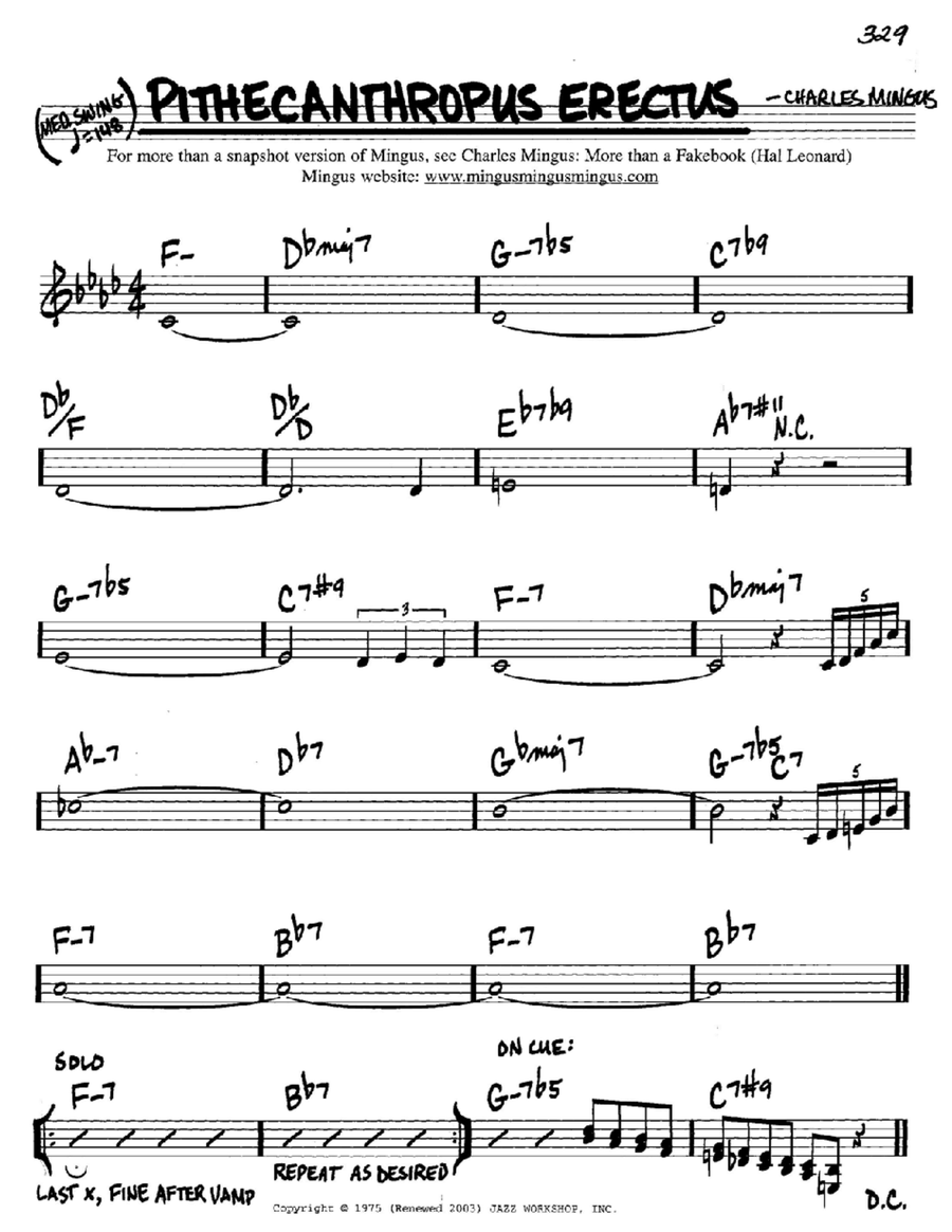 Pithecanthropus Erectus Piano scores gallery preview page 1