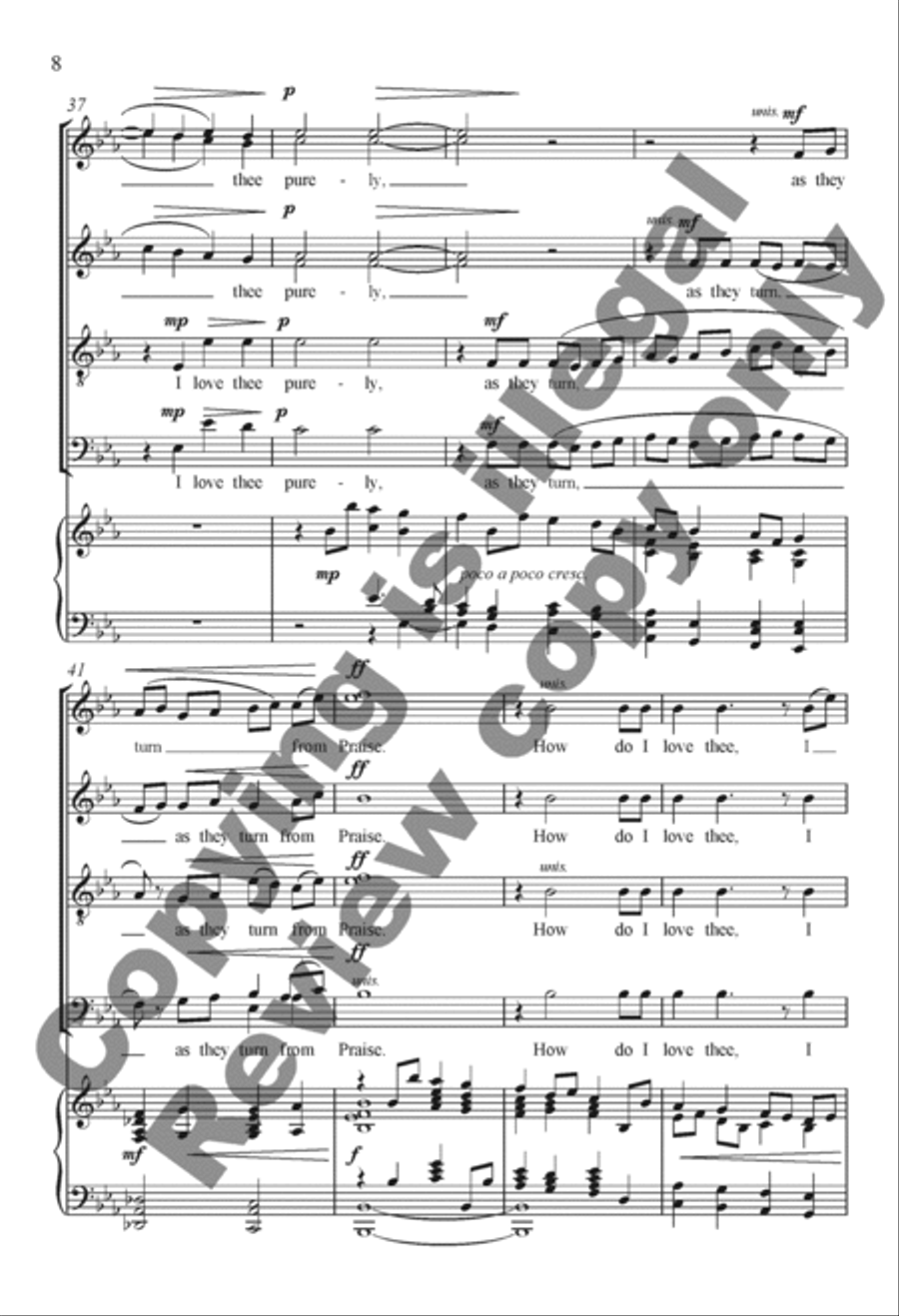 How Do I Love Thee? How Do I Love Thee? 4-Part scores gallery preview page 7