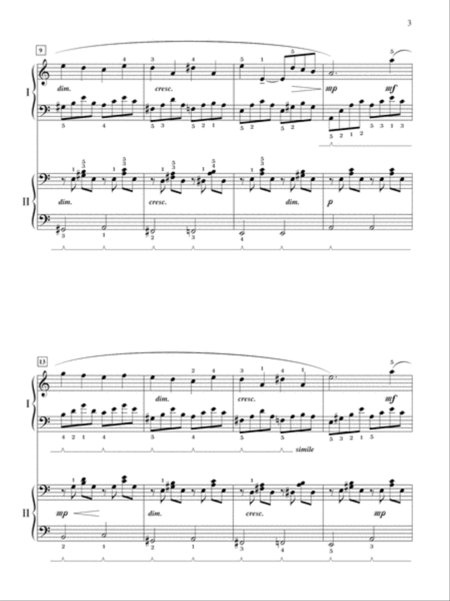 Concerto Romantique: In Three Movements for Solo Piano with Piano Accompaniment - Piano Duo (2 Pianos, 4 Hands) School and Community scores gallery preview page 3