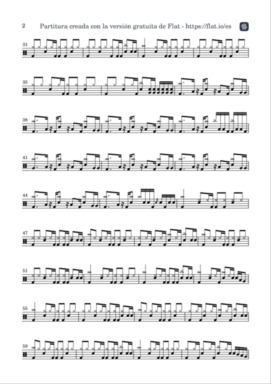 So Far Away Drum Set scores gallery preview page 2