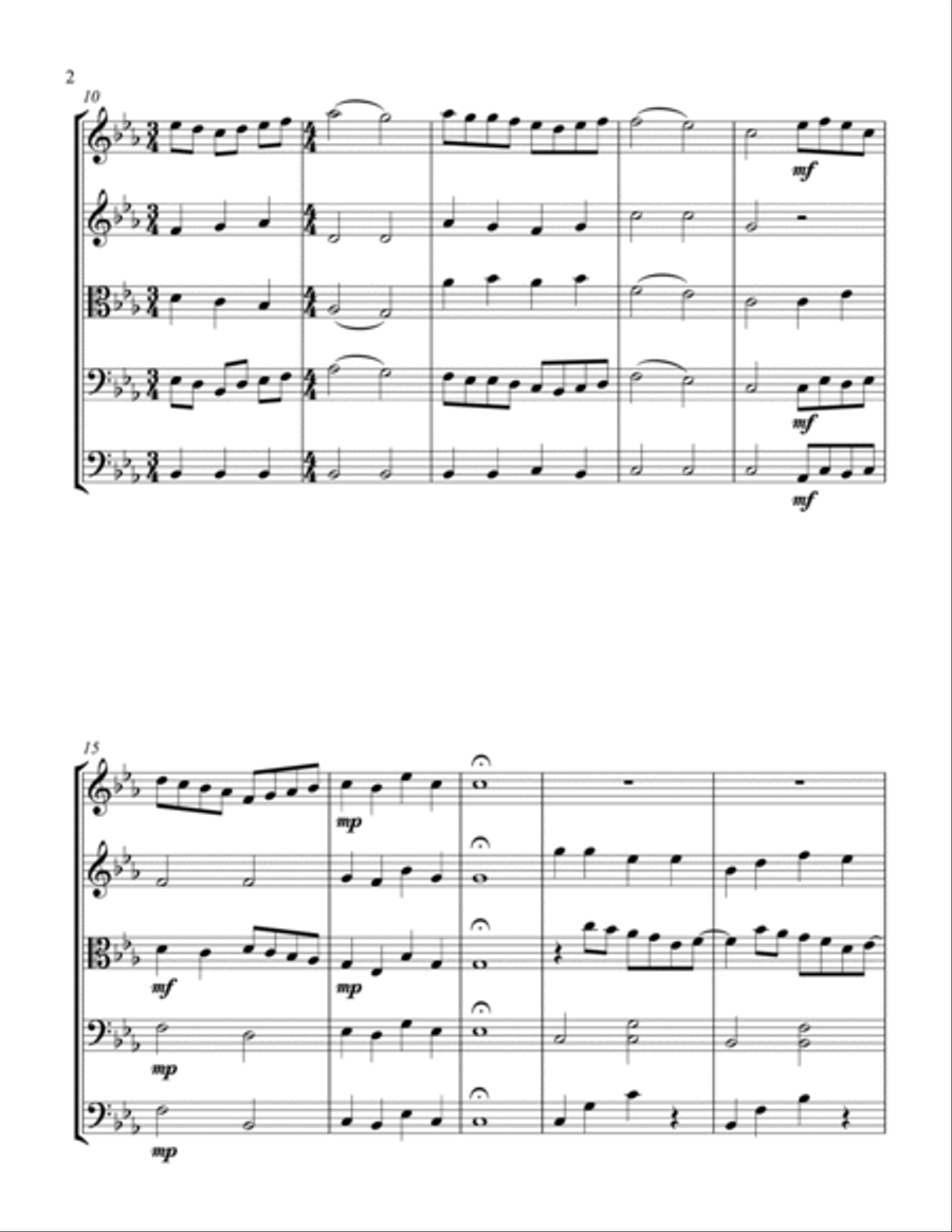 Elegy for Konstantine String Quintet scores gallery preview page 2