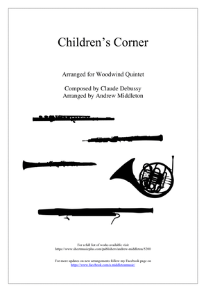 Book cover for Children's Corner arranged for Wind Quintet