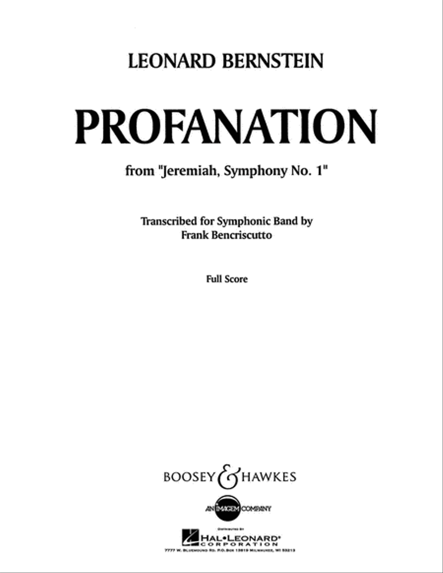 Profanation Concert Band scores gallery preview page 1