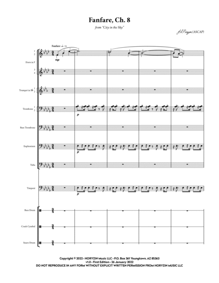 Fanfare from "City in the Sky" - Score Only image number null