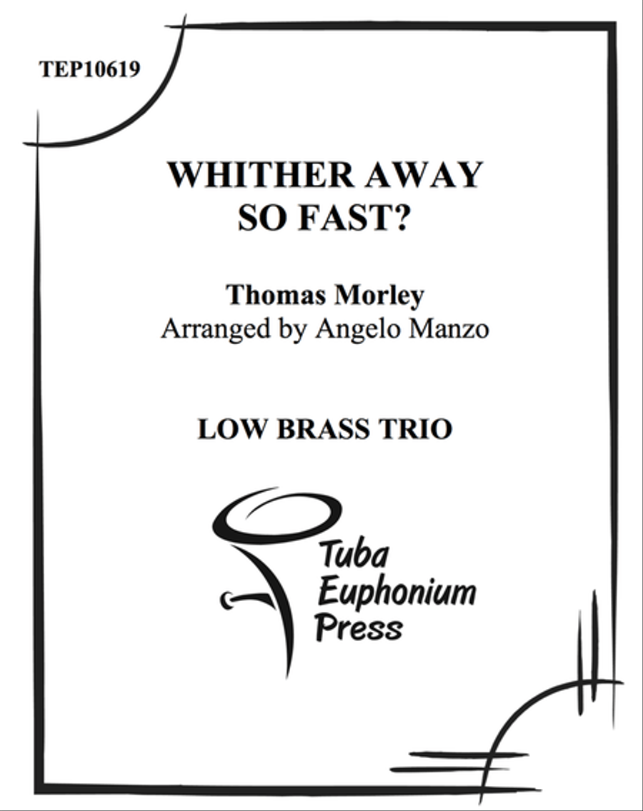 Whither Away so Fast? Brass Trio scores gallery preview page 1